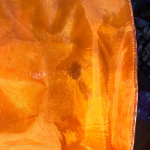 KD Y2K 2000 Pink and Orange Striped Vinyl Shoulder Bag - Picture 5 of 7